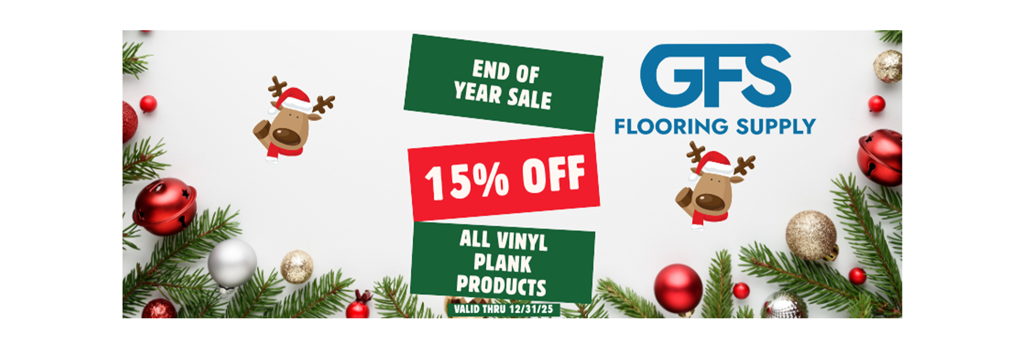 Red, Green Modern End Of Year Sale Fashion Promotion Poster