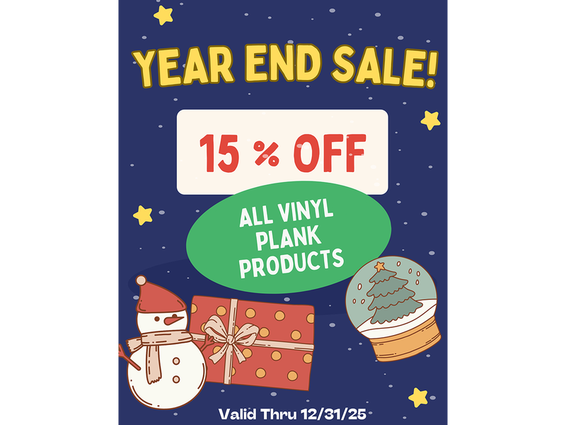 Navy and Red Illustration Year End Sale Poster